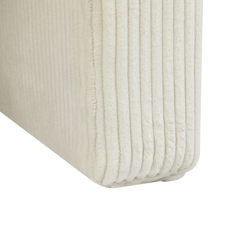 Adeco Velvet Footrest Ottoman for Living Room Bedroom