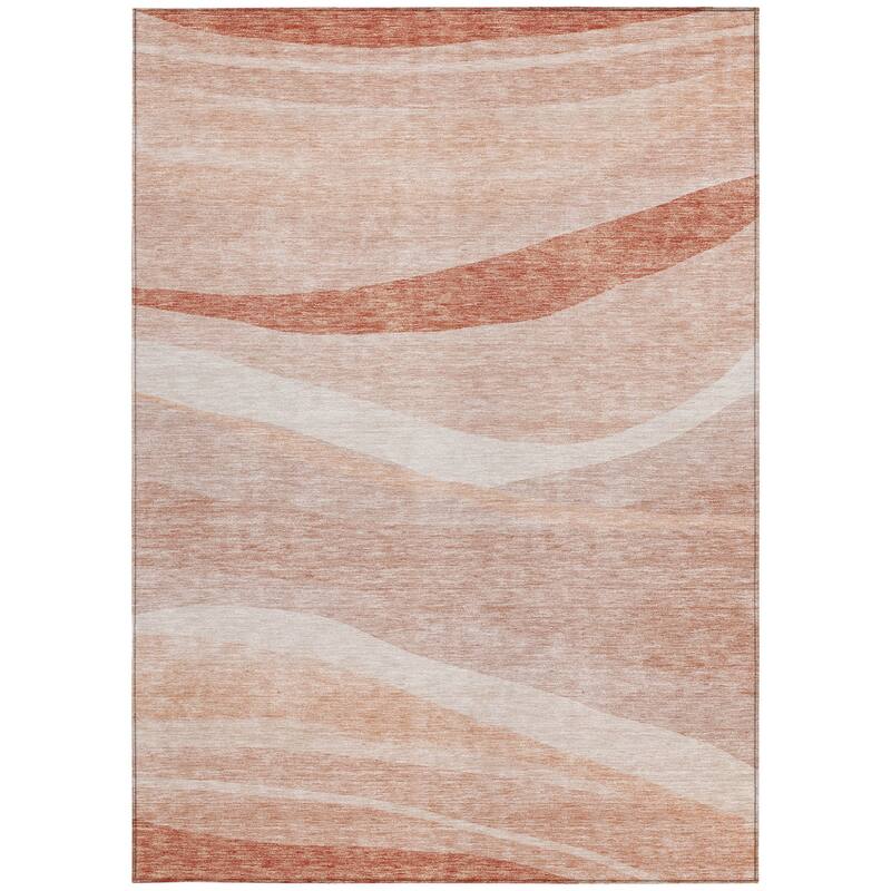 HomeRoots Abstract Transitional Rectangle Outdoor Rug