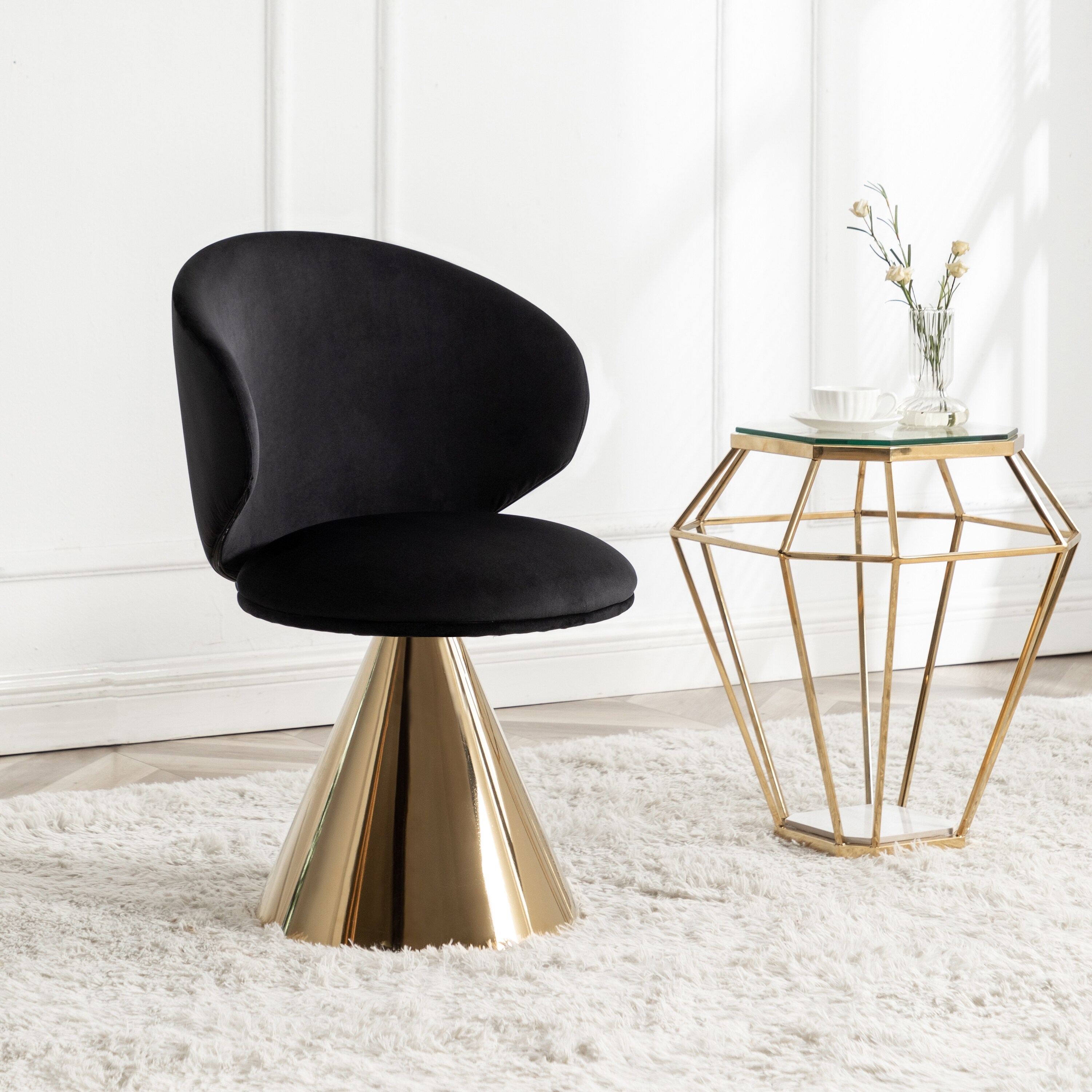 Art leon velvet on sale chair