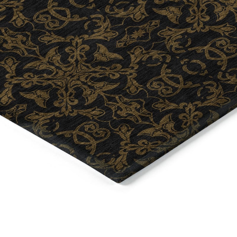 HomeRoots Medallion Transitional Rectangle Outdoor Rug