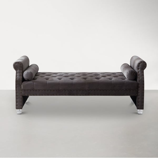 Viggo Rolled Arm Tufted Chaise Lounge On Sale Bed Bath & Beyond