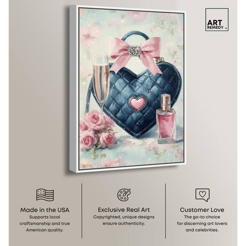 Little Heart Shaped Purse II Canvas by Art Remedy