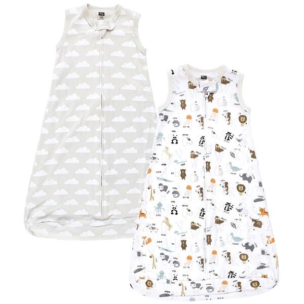 slide 1 of 1, Hudson Baby Unisex Baby Interlock Cotton Sleeveless Sleeping Bag, Alphabet Animals 0-3 Months - Alphabet Animals