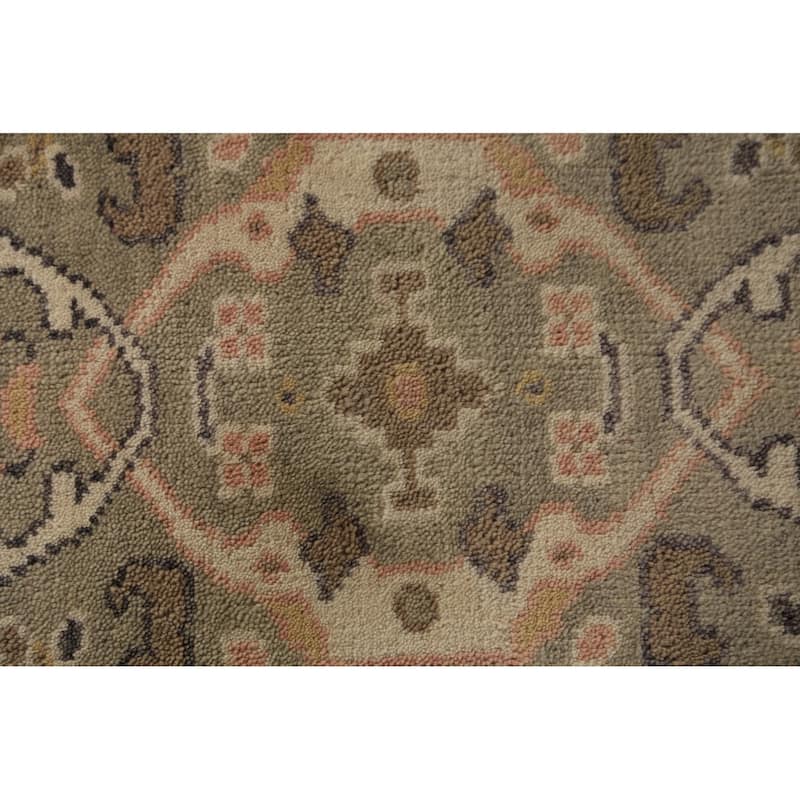 Oushak Indian Runner Rug Hand-Knotted Transitional Wool Carpet - 2'6"x 7'10"