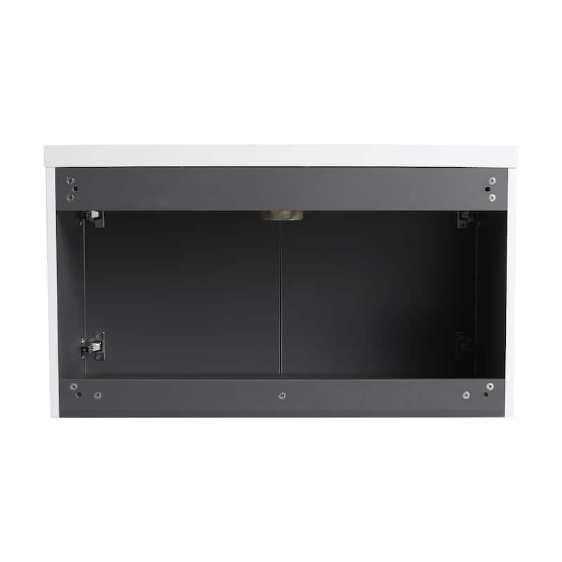 Wall Mounted Bathroom Vanity with Resin Sink