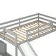 preview thumbnail 8 of 16, Twin Size Loft Bed With Staircase,Storage,Slide,Full-length Guardrails