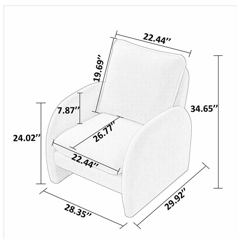 Modern Sherpa Upholstered Accent Chair