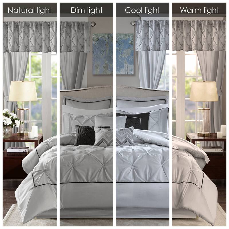 Madison Park Essentials Loretta 24-Piece Room in a Bag with Window Panels and Sheet Set