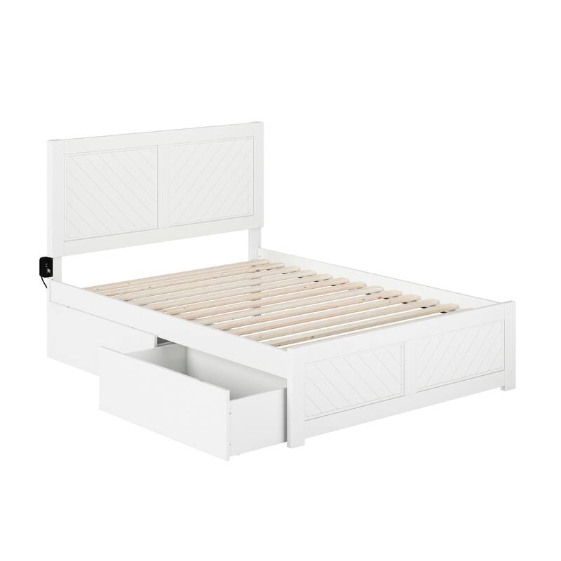 Canyon Platform Bed with Matching Footboard & Storage Drawers