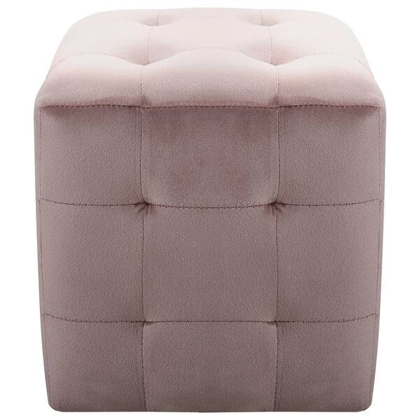 Shop Vidaxl Pouffe 2 Pcs Pink 11 8 X11 8 X11 8 Velvet Overstock 29338439