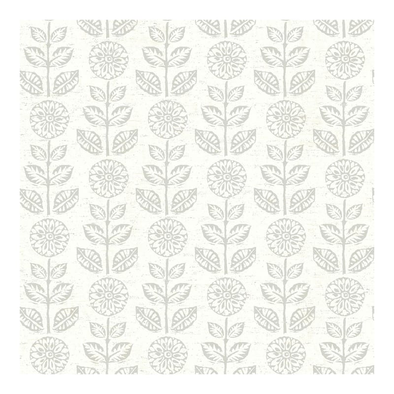 Chesapeake Dolly Light Grey Floral Wallpaper - 20.5 x 396 x 0.025