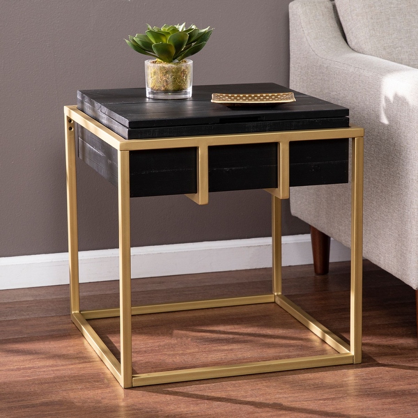 Black contemporary end best sale tables