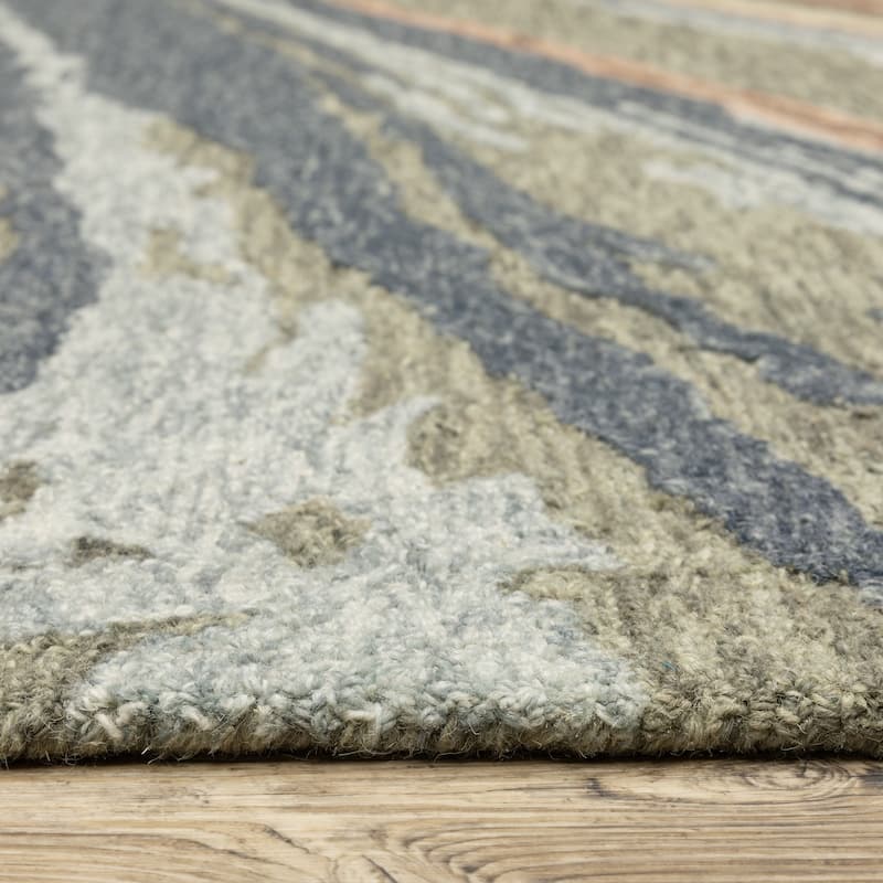 HomeRoots Abstract Modern Rectangle Area Rug - 119.69 in. x 95.67 in. x 0.39 in.