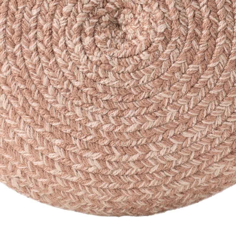 Jaipur Living Saba Solar Round Indoor/Outdoor Polyester Pouf Ottoman/Foot Stool - 18"X18"X12"