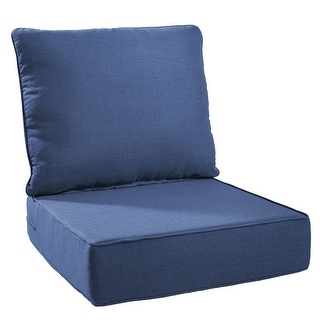 Gymojoy 24"x24"x6" Thick Cushions & Pillows Set - Deep Seat Indoor/Outdoor Water & Fade Resistant