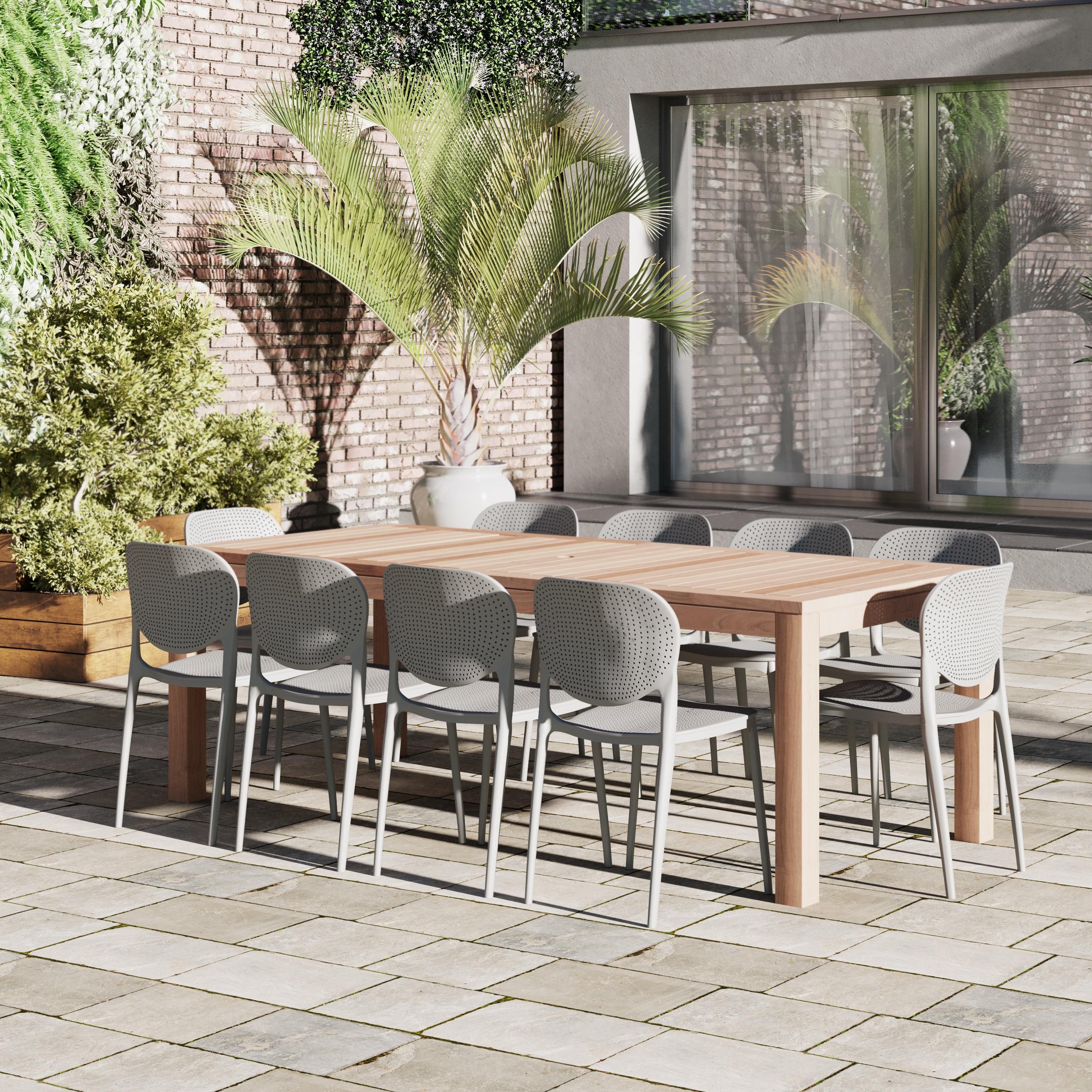 Amazonia teak shop chairs