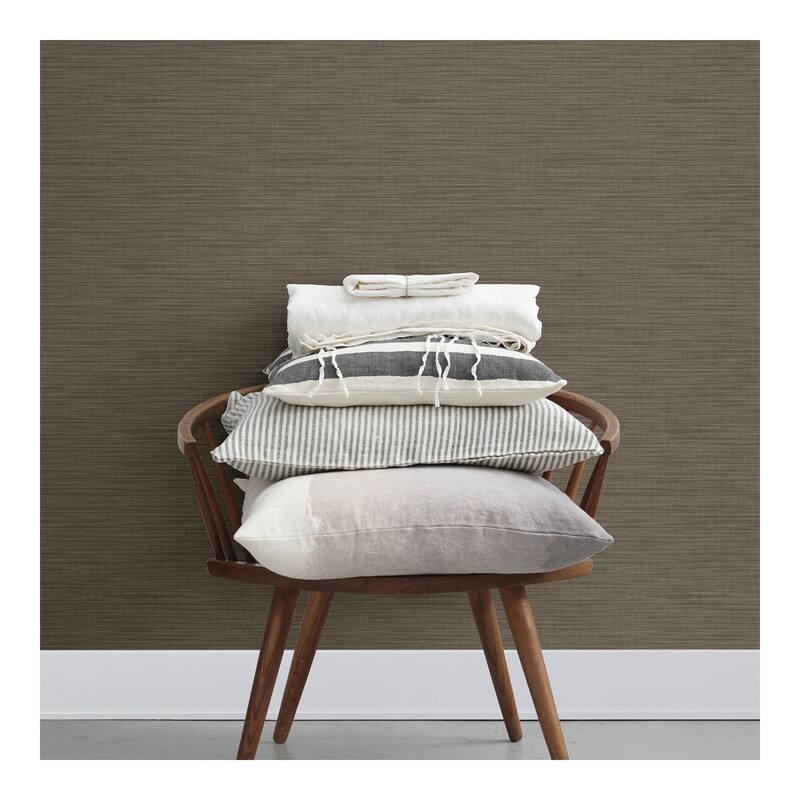 Advantage Ashleigh Taupe Linen Texture Wallpaper - 21 x 396 x 0.025
