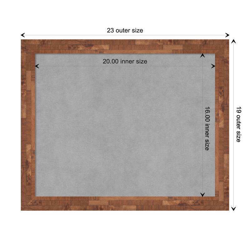 Amanti Art Fresco Light Pecan Framed Magnetic Board - Board Size 20x16