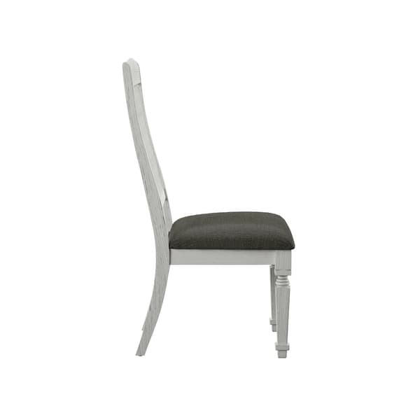 Furniture Of America Hish Rustic White Fabric Dining Chairs Set Of 2 Overstock 21475424