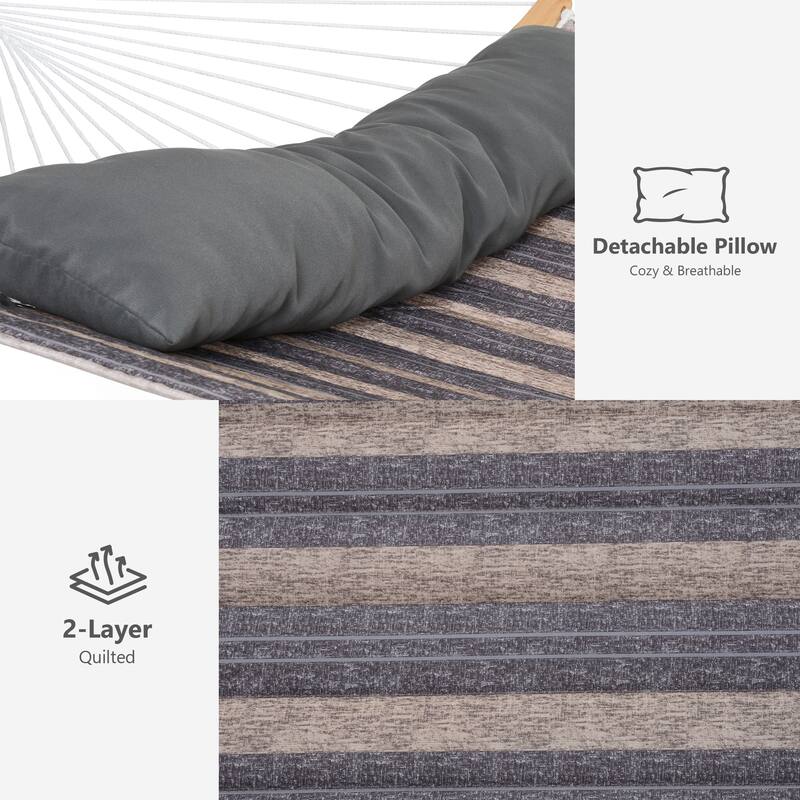 Portable Freestanding Hammock with Curved Stand for Outside