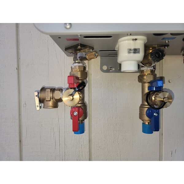 Expansion PEX A 3/4 inch Tankless Water Heater Isolation Service Valve Kit  w/Pressure Relief Valve, for Rheem, Rinai, Eccotemp - On Sale - Bed Bath u0026  Beyond - 31489233