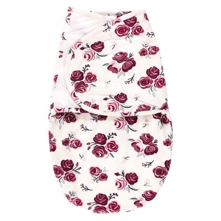 Hudson Baby Infant Girl Plush Faux Fur Swaddle Wrap, Rose, 0-3 Months - Rose - 0-3 Months
