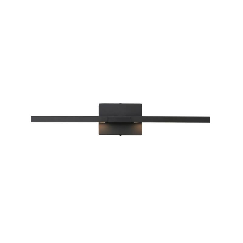 23.6" W Modern Matte Black/Stained Nickel 3000K Dimmable LED Bathroom Vanity Wall Light