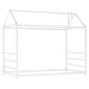 preview thumbnail 8 of 10, House Platform Bed with Roof and Chimney , Modern Design, Sturdy Metal Frame, Imaginative Playhouse Style, Easy Assembly