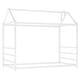 preview thumbnail 8 of 10, House Platform Twin Bed with Roof and Chimney Design, Sturdy Metal Frame