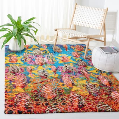SAFAVIEH Fiesta Shag Annamarja Abstract Rug