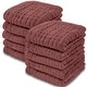 preview thumbnail 40 of 134, Baby Washcloths Muslin Cotton, Large 10"x10" by Comfy Cubs Pack of 10 - Wine