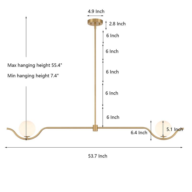 Acroma Elegant Chandelier Modern Linear Chandelier Ceiling Light