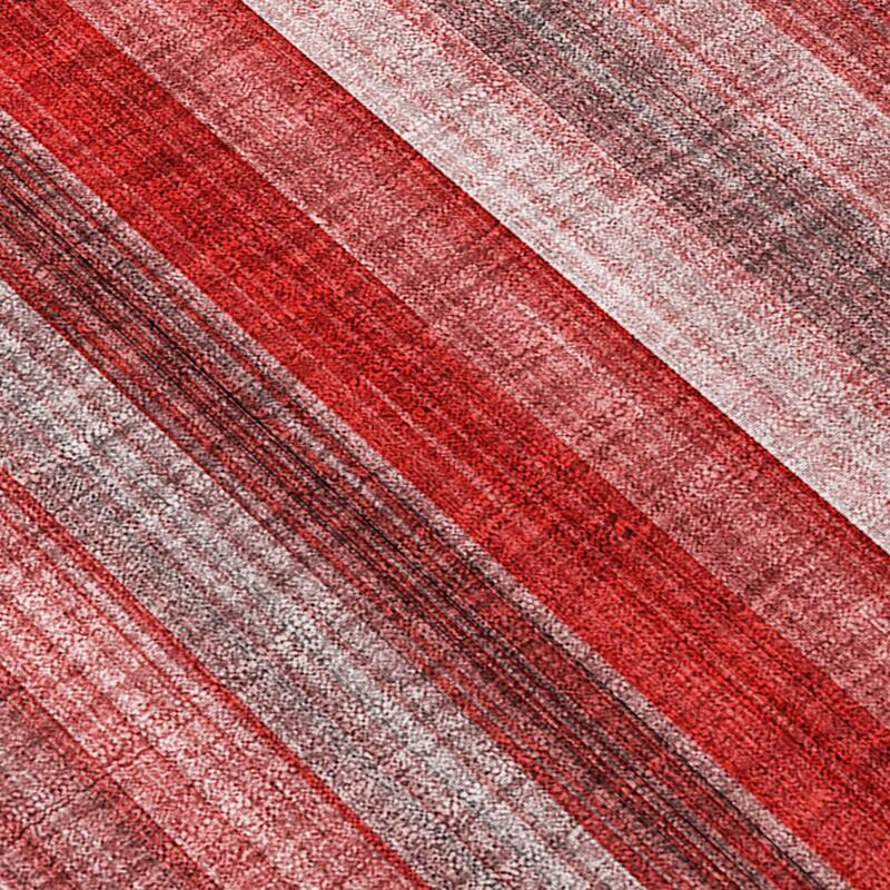 Machine Washable Indoor/ Outdoor Striped Chantille Rug