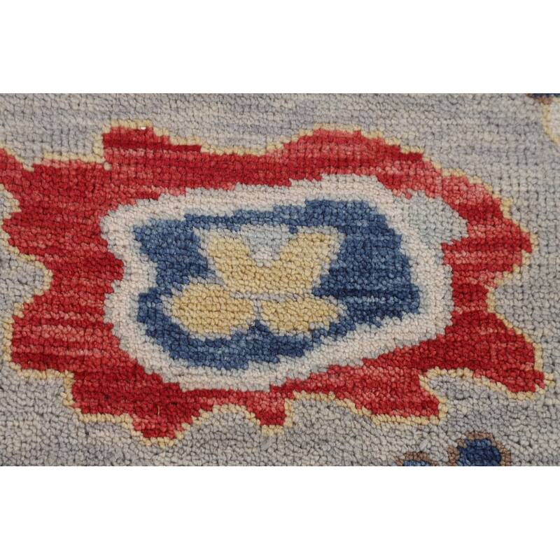 Floral Oushak Oriental Area Rug Handmade Wool Carpet - 8'11" x 11'6"