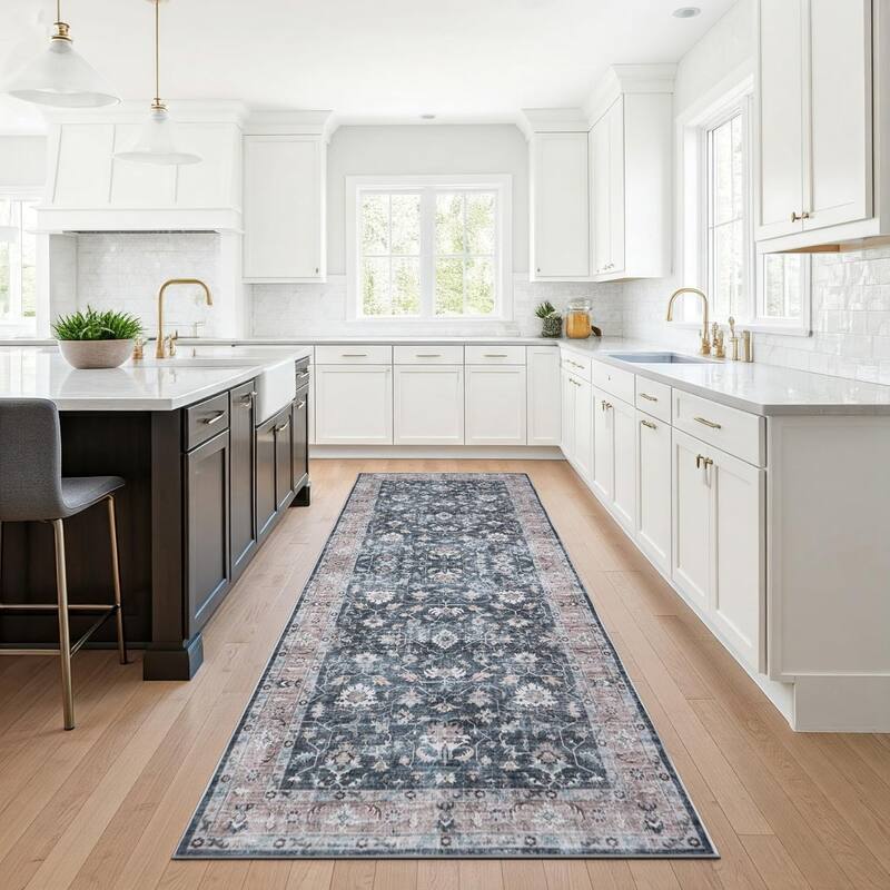 Delara Machine Washable Area Rug, Soft & Durable, Non-Slip Backing, Eco- Friendly GRS certified