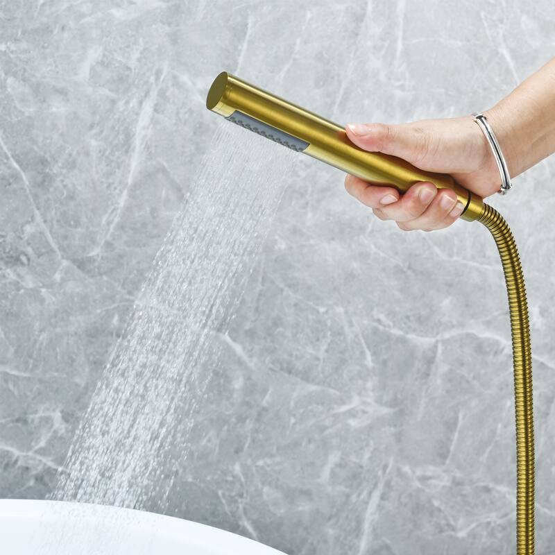 Altair Assens Double Lever Handle Freestanding Floor Mounted Tub Filler with Handshower