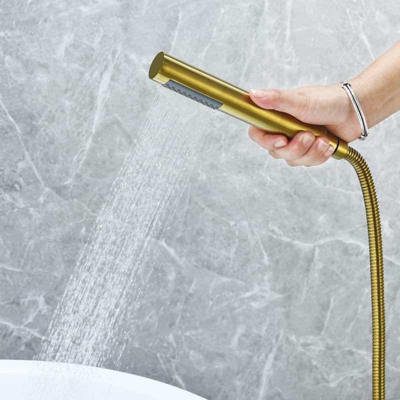 Altair Larod Single Lever Handle Freestanding Floor Mounted Tub Filler with Handshower