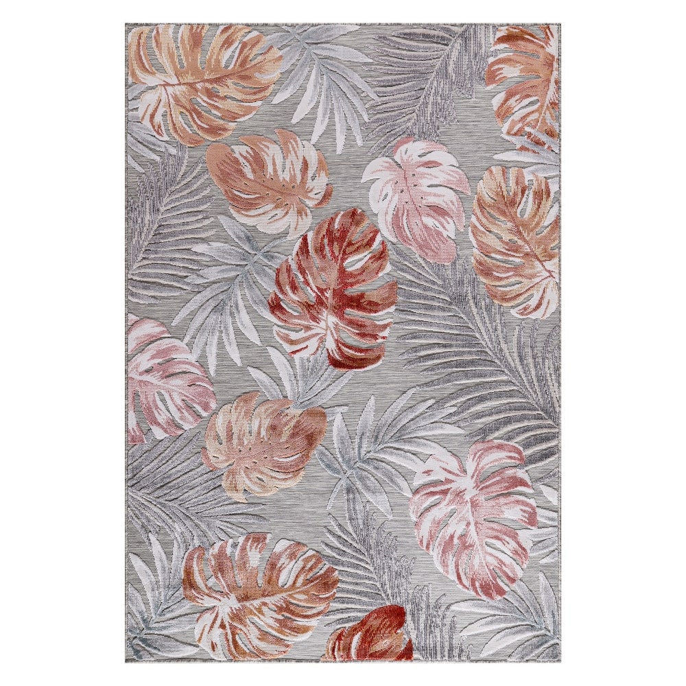 Beverly Rug Equator Leaf Botanical Indoor Outdoor Area Rug