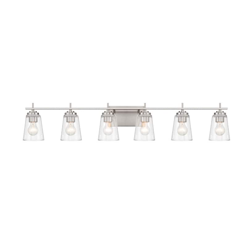 Kiro 6-light Modern Farmhouse Black Bathroom Vanity Lights with UL Certified
