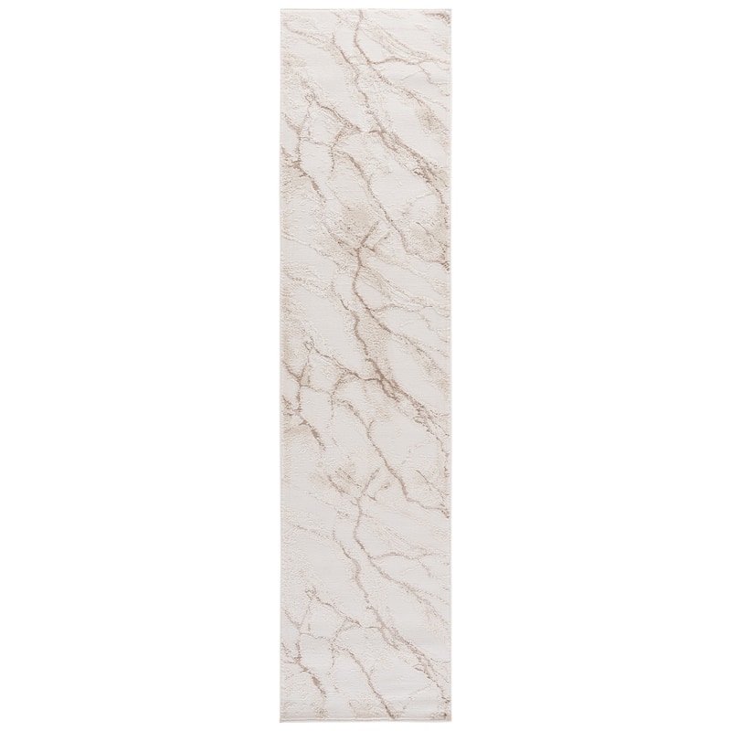 SAFAVIEH Sable Zenaida Modern Abstract Rug - 2'2" x 9' Runner - Ivory/Beige