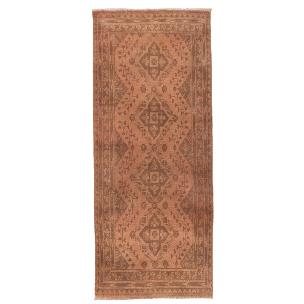 ECARPETGALLERY Hand-knotted Finest Khal Mohammadi Copper Wool Rug - 2'7 x 6'3