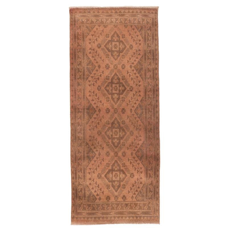 ECARPETGALLERY Hand-knotted Finest Khal Mohammadi Copper Wool Rug - 2'7 x 6'3