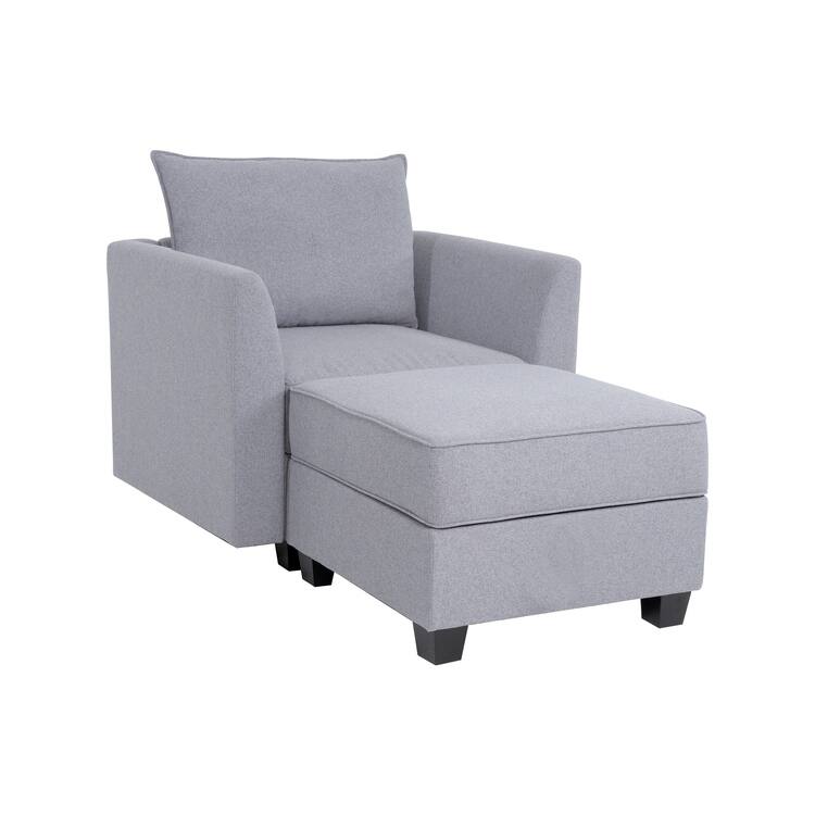 Modern DIY Collection - Modular Sectional Sofa, Accent Chair with Ottomans, DIY Sectional Couch for Office, Living Room