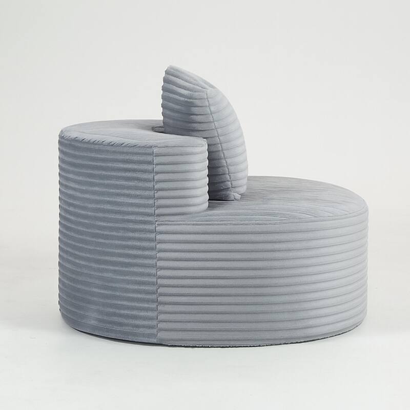 Corduroy Fabric Compressed Sofa:Moon Bay,No Assembly Required