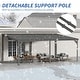 preview thumbnail 41 of 47, Domi Lean to Gazebo, Outdoor Hardtop Wall Mounted Gazebo with Sloping Galvanized Steel Roof
