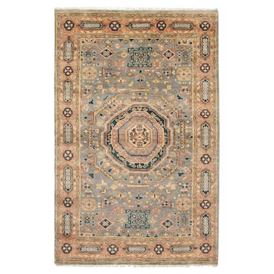 ECARPETGALLERY Hand-knotted Jules Serapi Grey Wool Rug - 5'1 x 7'11