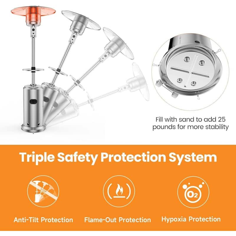 Portable Propane Heater, with Patio Cover