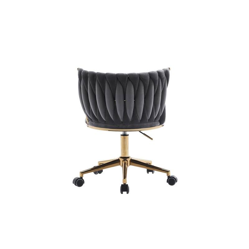 Modern/Luxury Upholstered Adjustable Swivel Office Chair with Wheels