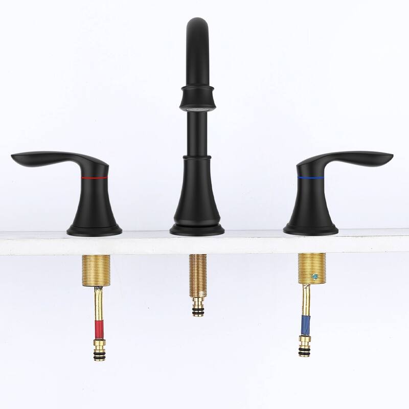 2 Handle 360 Degree Swivel Bathroom Sink Faucet with Pop up Drain Assembly and Water Supply Hose, Aerator, Anti Fingerprint