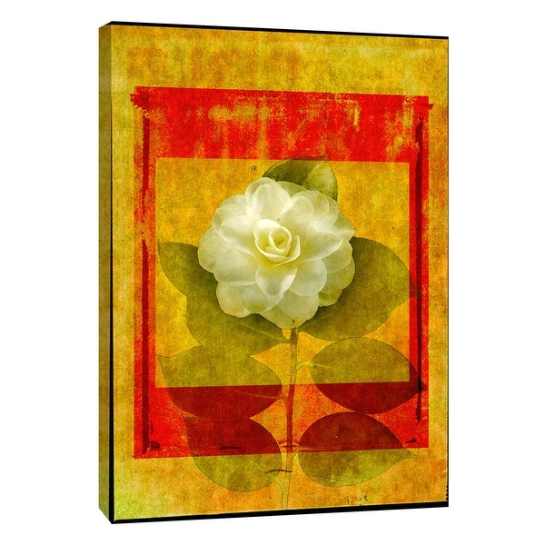 PTM Images 9-108630 PTM Canvas Collection 10" x 8" - "Camellia" Giclee Roses Art Print on Canvas